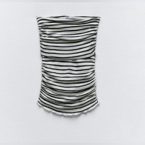 ZARA RUCHED OFF-THE-SHOULDER TOP - Picture 3 of 6